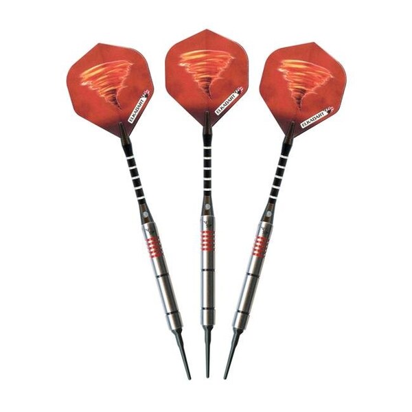 Elkadart Elkadart 21-2276-16 Tornado Tungsten Soft Tip Dart Set 4 Red & 2 Black Rings - 16 g 21-2276-16 - main